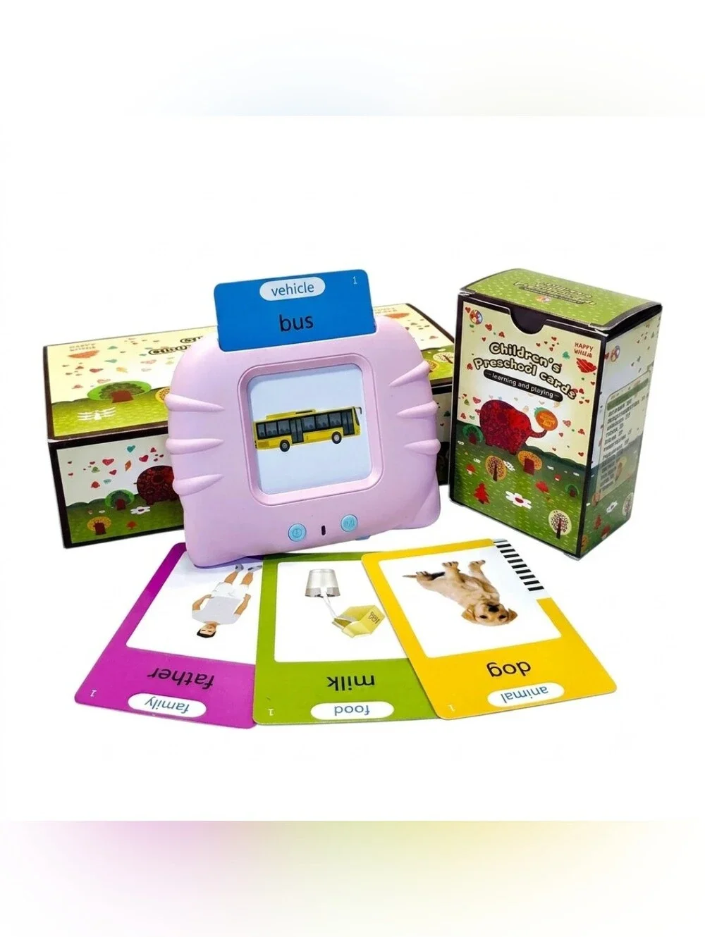Talking Flash Cards for toddlers with sound, 112cards/224words, Educational toy